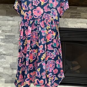 Simply Southern Blue and Pink Floral Dress